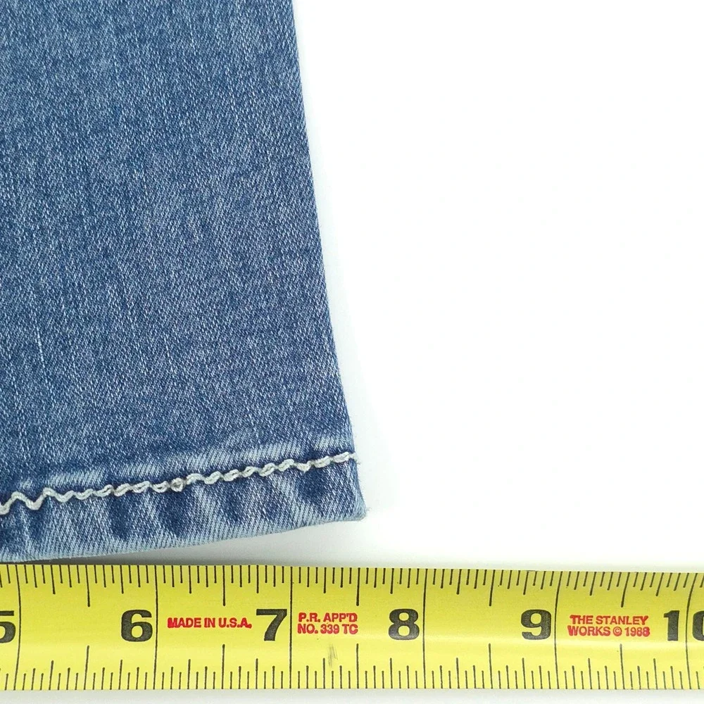 True Religion Girls Jeans Joey Hi Rise Flare Size 8 Blue Denim Rhinestone Y2K
